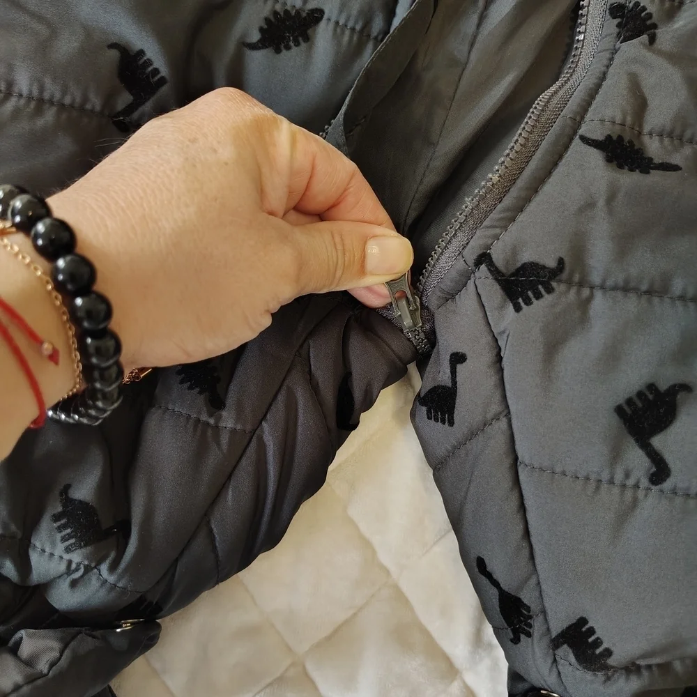 First Impressions Baby Dino Black Snowsuit